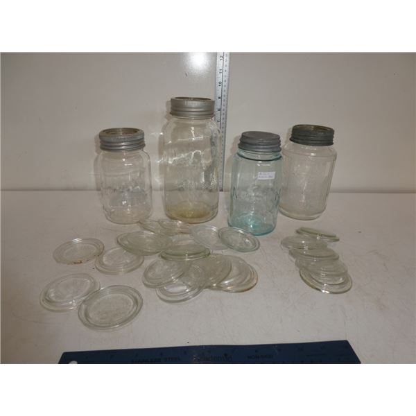 Misc. Antique Lidded Glass Jars