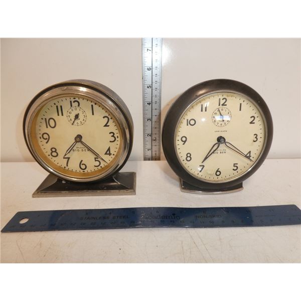 2 Vintage Westclox  Big Ben Alarm Clocks