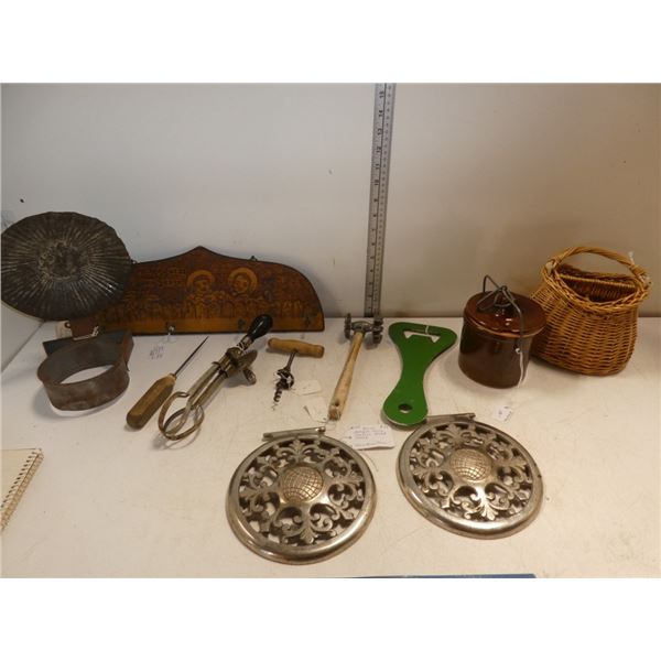 Assortment of Antique Kitchen Accessories