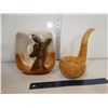 Image 1 : Vintage Ceramic Vase and Pipe Ashtray