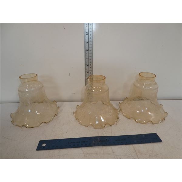 3-Vintage Glass Light Covers