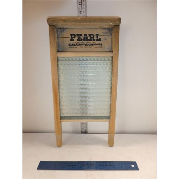 Antique Pearl Glass Wash Board