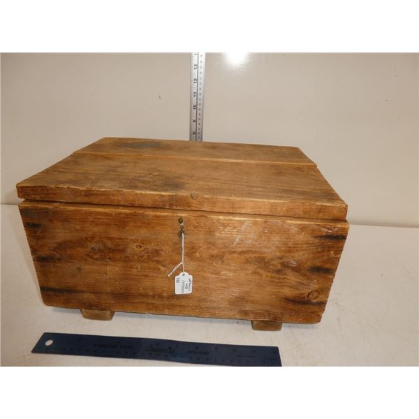 Antique Wooden Lidded  Box