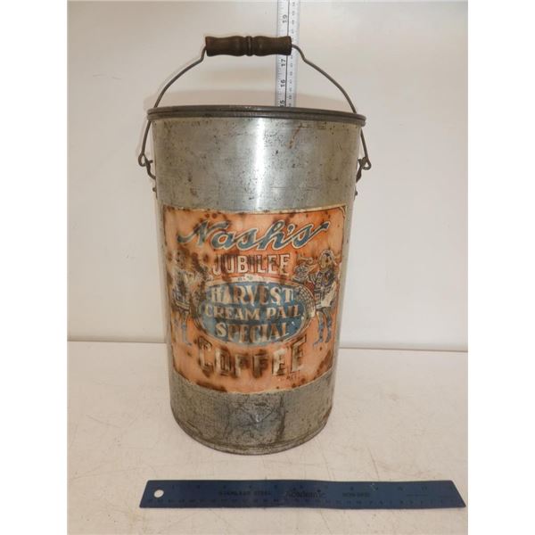 Vintage Nash's Harvest Cream Pail