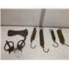 Image 1 : 2 Antique Spring Clips for Ox Yoke Bows, Ax Head