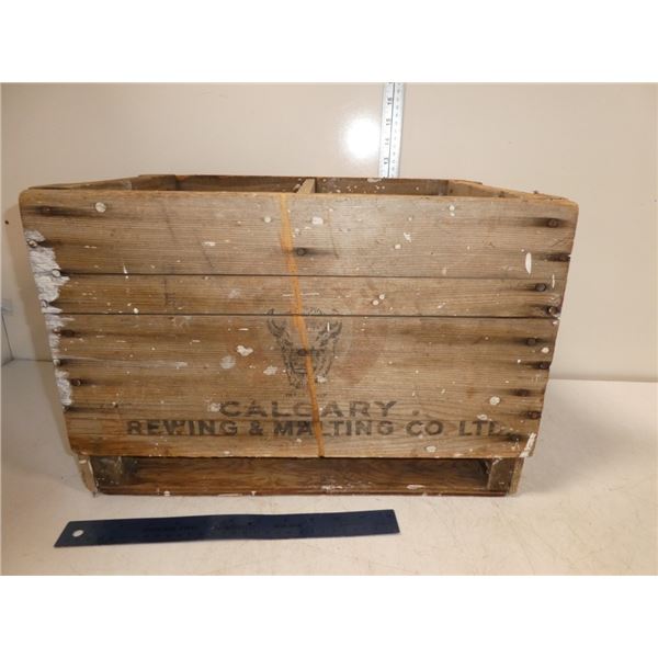 Antique Calgary  Wooden Crate