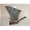 Image 1 : Antique Galvanized  Coal Bucket with Scoop