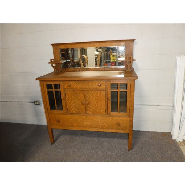 Antique Sideboard with Mirror