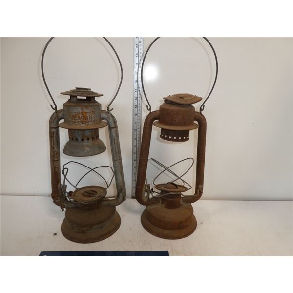 For Decor Only 2 Antique Barn Lantern