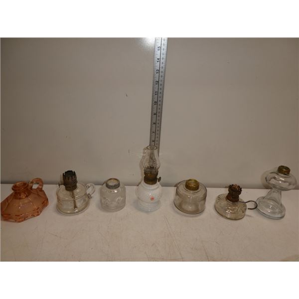 Assortment of Antique Mini Oil Lamp Reservoirs