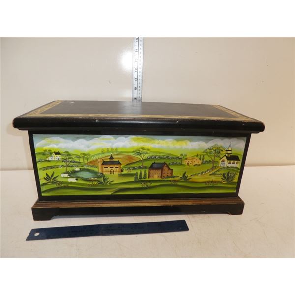 Vintage Hand-painted Wooden Box