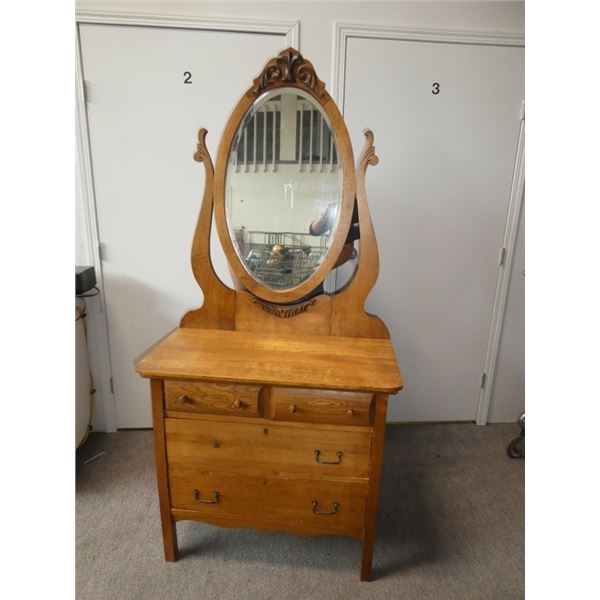 Antique Dresser with Mirror