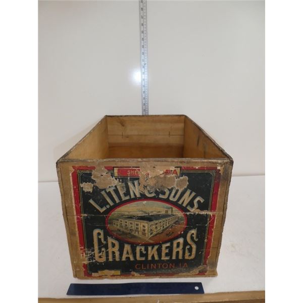 Antique Wooden Crackers Box