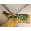 Image 2 : Antique Peacock Chalkware Plant Trivet