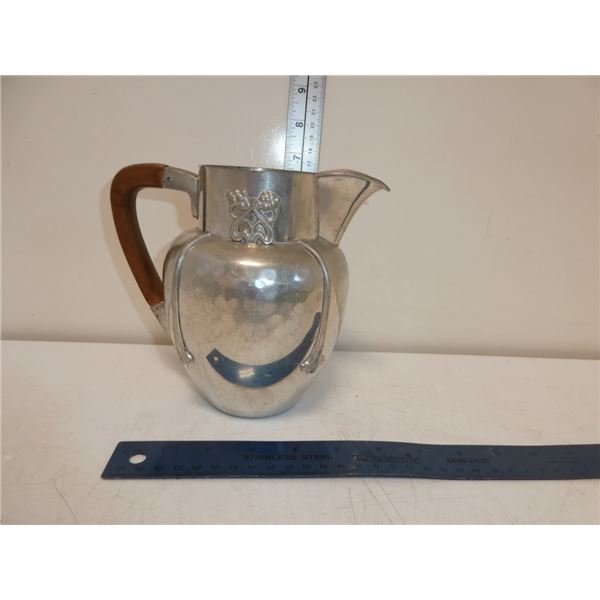 Vintage Hand Wrought  Galatoff Pewter Water Jug