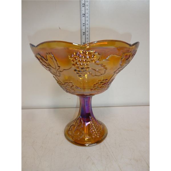 Vintage Footed Compote   Iridescent Indiana