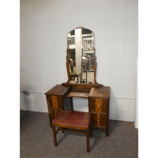 Antique Vanity with Chair