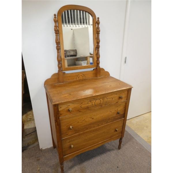 Antique Dresser with Mirror