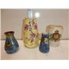 Image 1 : 1 Devon Ware Ceramic Vase, 2 Small Ceramic Vases