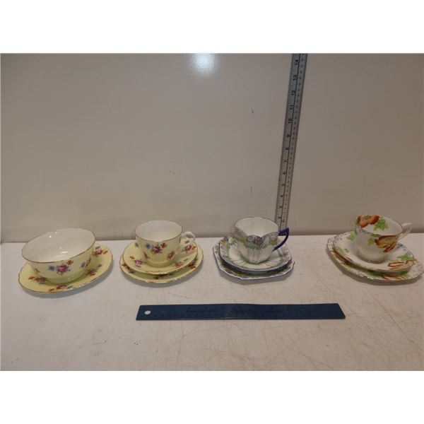 4 Antique Cup and Saucer ( 3 have Mactching