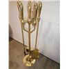 Image 4 : Vintage Heavy Brass Fire Place Set