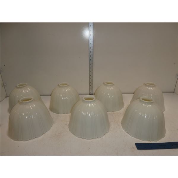 7 Vintage Glass Lamp Shades