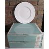 Image 1 : Qty 2 Boxes (4 plates each - 8 total) Bernardaud Ecume Porcelaine Plates Made in France 12" dia