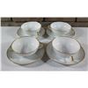 Image 1 : Qty 4 Bernardaud Palmyre Porcelaine Teacups & Saucers 6.5" dia Made in France