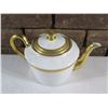 Image 2 : Raynaud & Co. Limoges France Ambassador Gold Teapot w/ Lid 9"x6"H