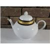 Image 1 : Tiffany & Co. Limoges France Teapot w/ Lid & Gold Trim 9"x6.5"H