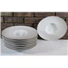 Image 1 : Qty 9 Degrenne Porcelaine Boreal Satin Blanc Bowls 12" x 10"