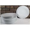 Image 1 : Qty 10 Degrenne Porcelaine Smoos Curved Plates 12.5" dia