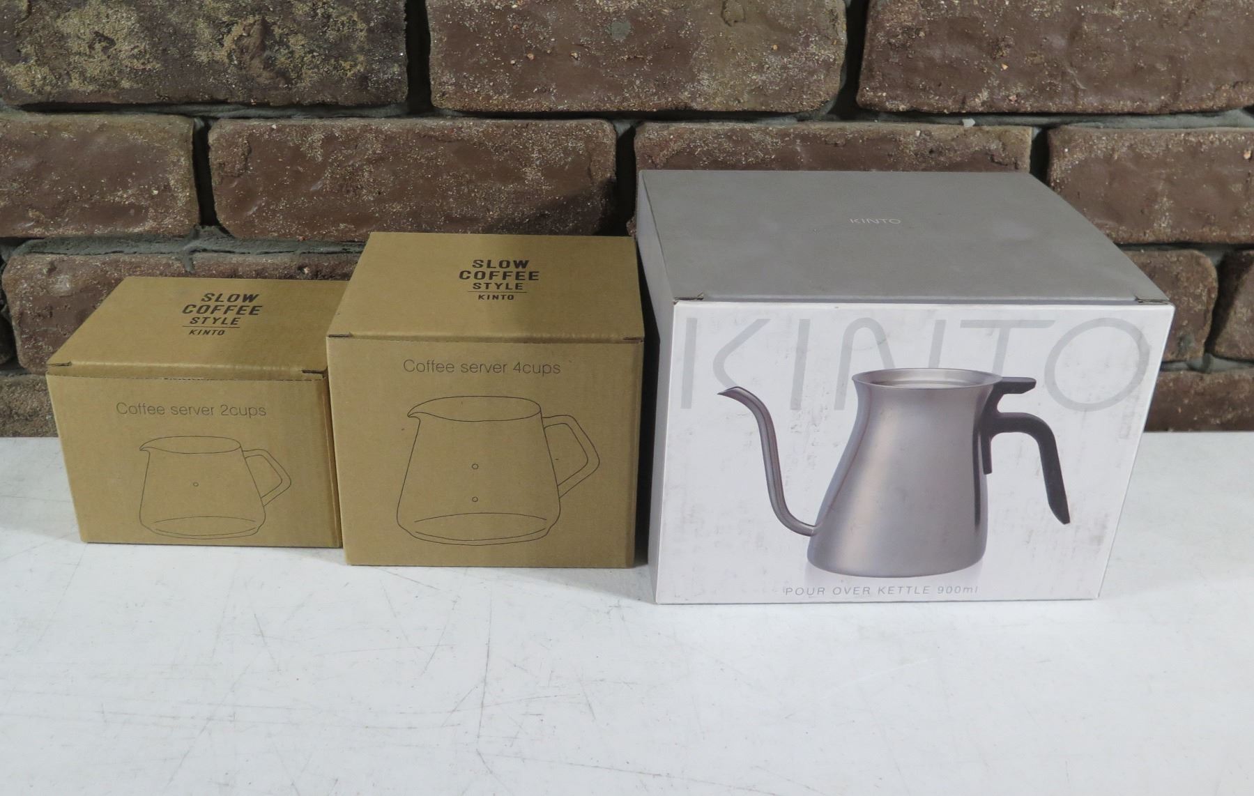 Kinto Server Qty 2 Kinto Coffee Servers Misc Sizes & Pour Over Kettle in Boxes