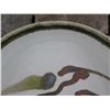 Image 2 : Ceramic Bowl w/ Abstract Design Signed by Artist 15" dia, 2"H