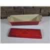 Image 2 : Le Creuset 32 France Enameled Terrine Baking Pan w/ Handles & Lid 14"x5"x3"H