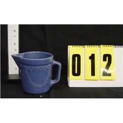 Blue crock pitcher, 5 1/4" tall