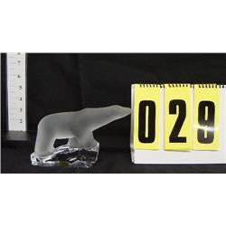 7" Gense Swedish frosted crystal polar bear