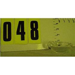 3 1/2" glass ash tray, marked Stueben