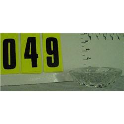 5" cut glass ash tray, marked Waterford