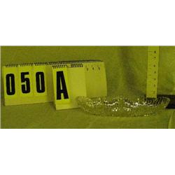 12" cut glass celery dish