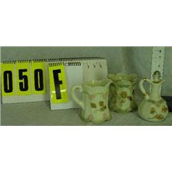 Northwood 3pc set, creamer, sugar, cruet