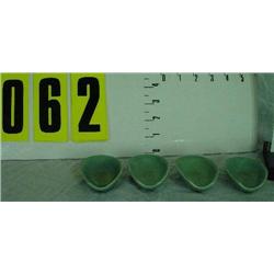 4 - Aqua Rookwood spoon rests, 1962