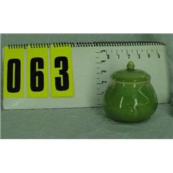 Rookwood sugar bowl w/lid, 1945, green