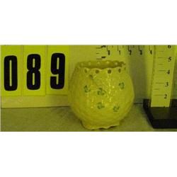 5" Belleek flower pot