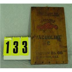 Mobil-Vacuum Oil wooden sign