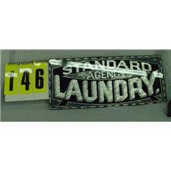 Standard Laundry Agency adv sign, 1930s