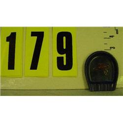 Pegasus ash tray, blue w/red pegasus