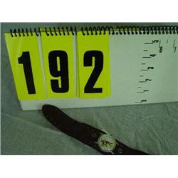 Mickey Mouse watch, leather strap