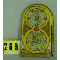 Lindstrom pinball game w/5 marbles 1934