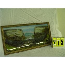 Reverse painting on glass picture